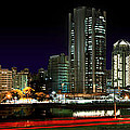Modern Sao Paulo Skyline near Brooklin District and Stayed Bridge
